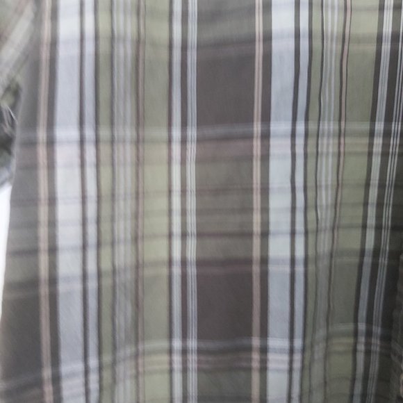 RETREAT | Men's Button Down Casual Shirt Green Plaid Size 15.5 Medium - Picture 2 of 8